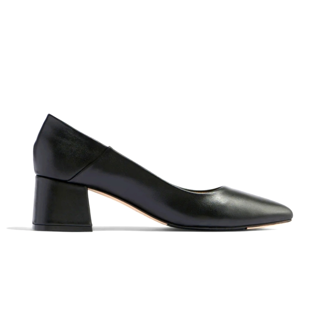 NEW Nisolo Fiorela Go-To Mid Heel Leather Pumps 10 Black